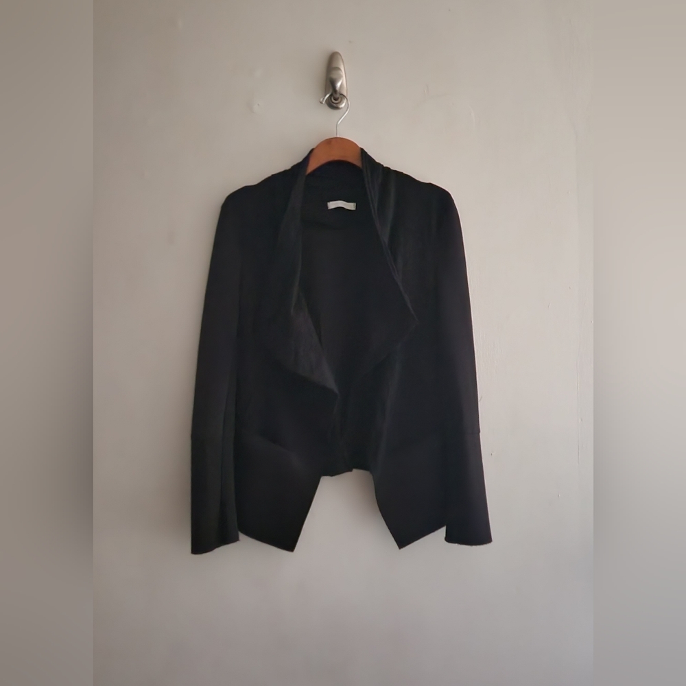 Dolce Ragazza Mixed Material Open Front Jacket